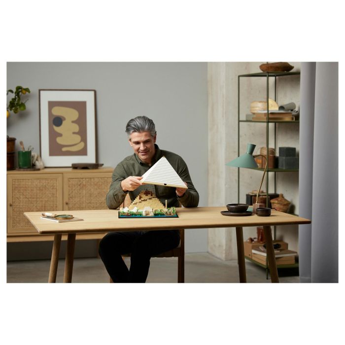 LEGO 21058 Architecture La Gran Pirámide de Giza, modelo de hobby creativo para construir, monumento mundial y decoración