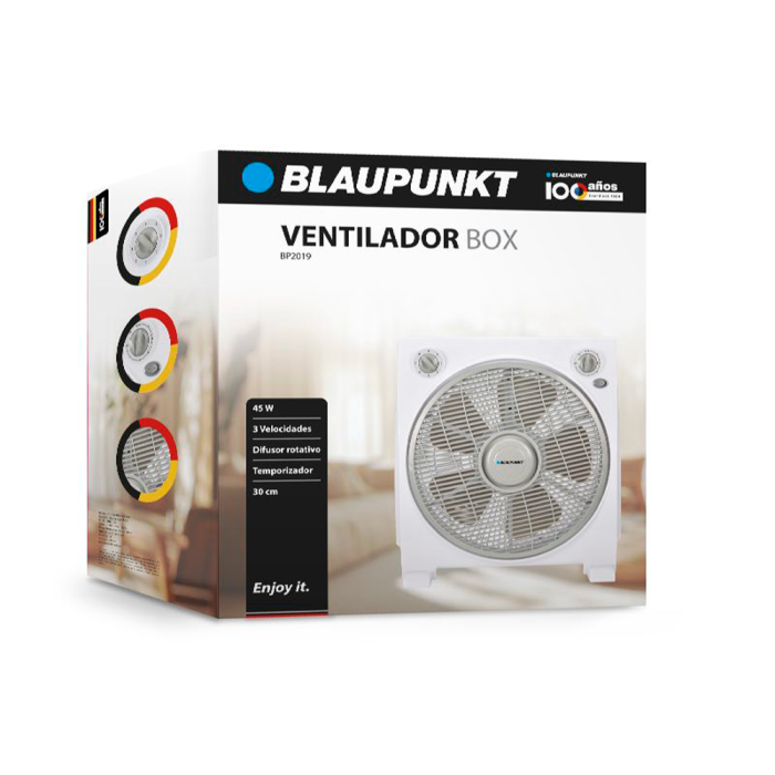 Blaupunkt Ventilador de suelo 45W 30cm 5 aspas 3 velocidades con temporizador 1