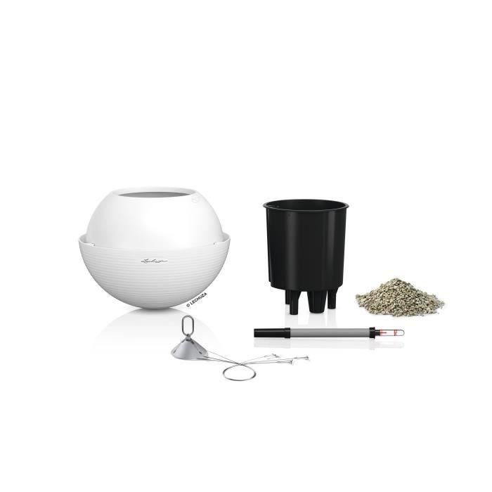 Maceta LECHUZA - BOLA color 32 - Ø 32 × 25 - Kit completo - Blanco - 3 L 2
