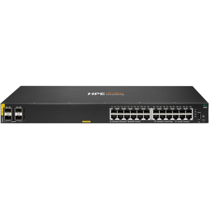HP Enterprise Aruba 6000 24G + 4SFP PoE+ (370W) Switch Gestionado Montaje en Rack L3 Gigabit Ethernet 24 Puertos 0 HP Enterprise Aruba 6000 24G + 4SFP PoE+ (370W) Switch Gestionado Montaje en Rack L3 Gigabit Ethernet 24 Puertos 0