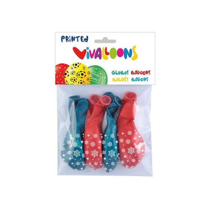 Globo Vivalloons Copos 5 Caras Rojo/Verde Bolsa De 8