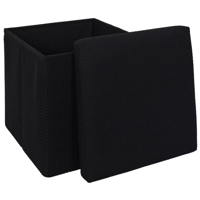 Caja-Puf Plegable Atom Negro Home Deco Factory Caja-Puf Plegable Atom Negro Home Deco Factory