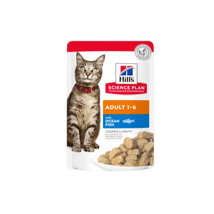 Hill's Hsp Feline Adult Pescado Azul Pouch Caja 12x85 gr Comida Húmeda para Gatos