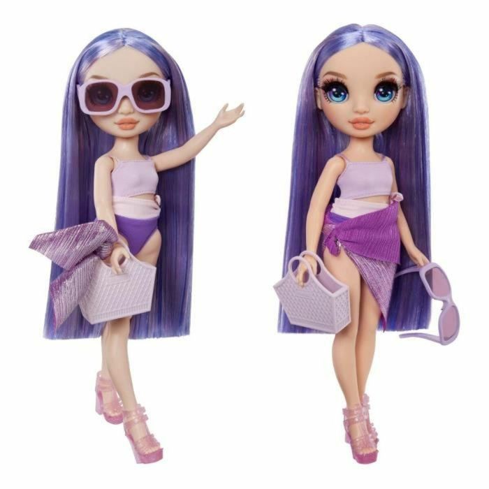Rainbow High LIT0035051507314 Swim & Style Muñeca Maniquí Articulada Violeta 27 cm Bañador y Pareo para Niñas +4 Años 2