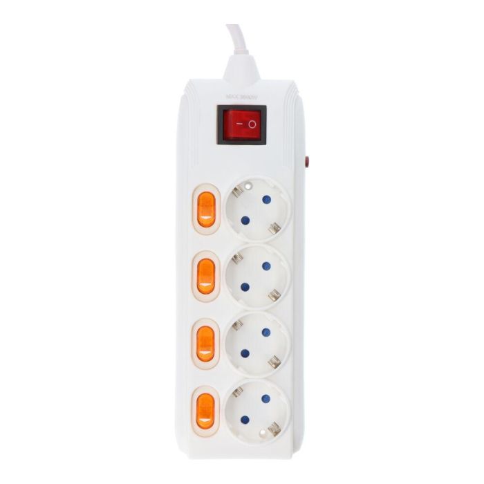 Base multiple 4 tomas + 4 interruptores + proteccion 1 Base multiple 4 tomas + 4 interruptores + proteccion 1