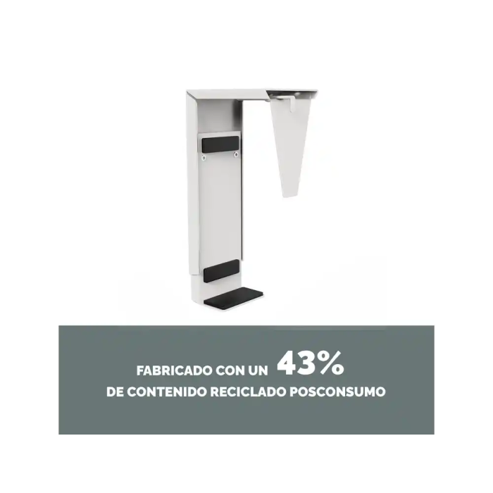 Fellowes - Soporte para CPU o Thin Client debajo del escritorio, regulable (anchura 20-95 mm), diseño abierto, soporta 15 kg, color blanco 4