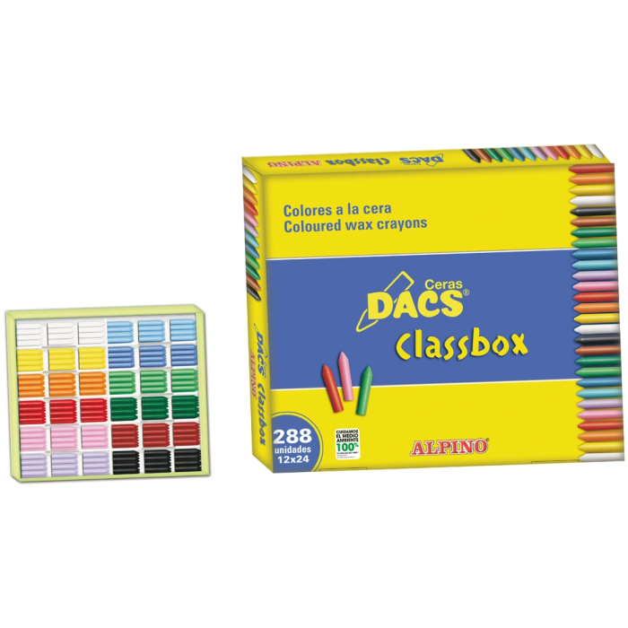 Dacs Classbox Lápices de Cera Caja 288 Unidades 12 Colores Surtidos 1