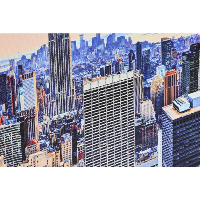 DKD Home Decor Cuadro Decorativo Loft New York Mural Multicolor Lienzo y MDF 120x40x2.3 cm - Set de 2 Unidades Diseños Surtidos 2