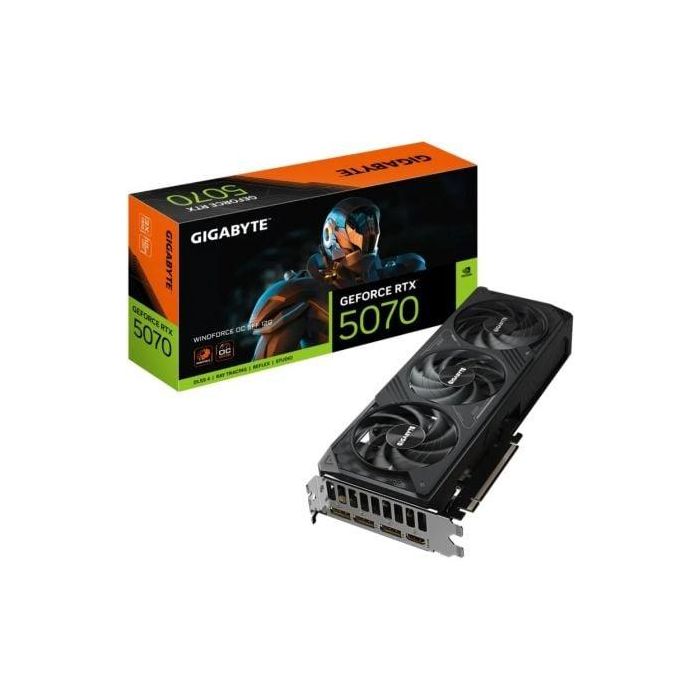 Tarjeta Gráfica Gigabyte GeForce RTX 5070 WindForce OC SFF 12G/ 12GB GDDR7 Tarjeta Gráfica Gigabyte GeForce RTX 5070 WindForce OC SFF 12G/ 12GB GDDR7