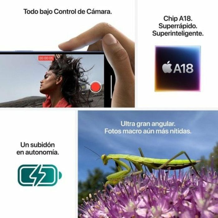 Apple MYEA3QL/A iPhone 16 Smartphone 128GB, Pantalla 6.1" Super Retina XDR, Chip A18, Cámara Dual 48MP, 5G, iOS 18, IP68, Rosa 2 Apple MYEA3QL/A iPhone 16 Smartphone 128GB, Pantalla 6.1" Super Retina XDR, Chip A18, Cámara Dual 48MP, 5G, iOS 18, IP68, Rosa 2
