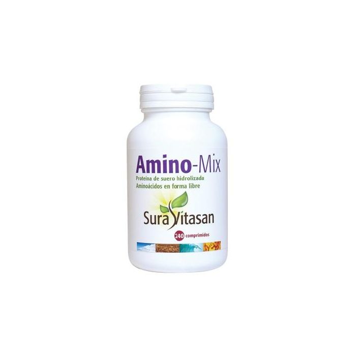 SURA VITASAN Amino-Mix, Complejo de Aminoácidos de Proteína de Suero Hidrolizada, 240 Comprimidos