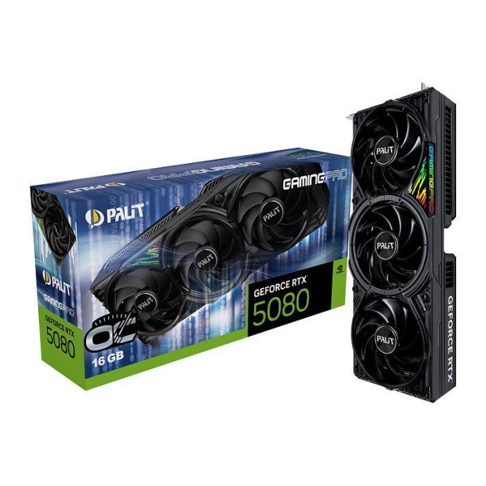 Palit RTX 5080 GamingPro OC Tarjeta Gráfica 16GB GDDR7 PCI Express 5.0 9