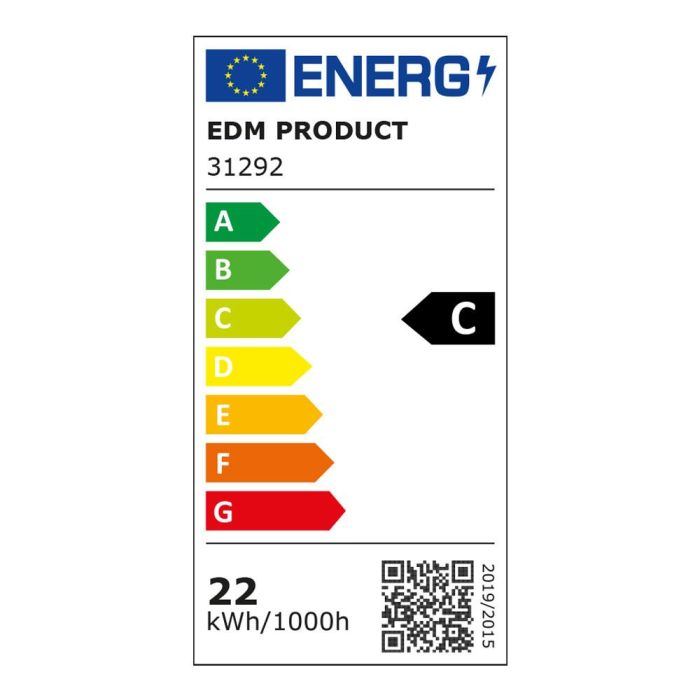 Tubo led t8 22w 3.540lm 6.500k luz fria clase c (eq.58w) edm