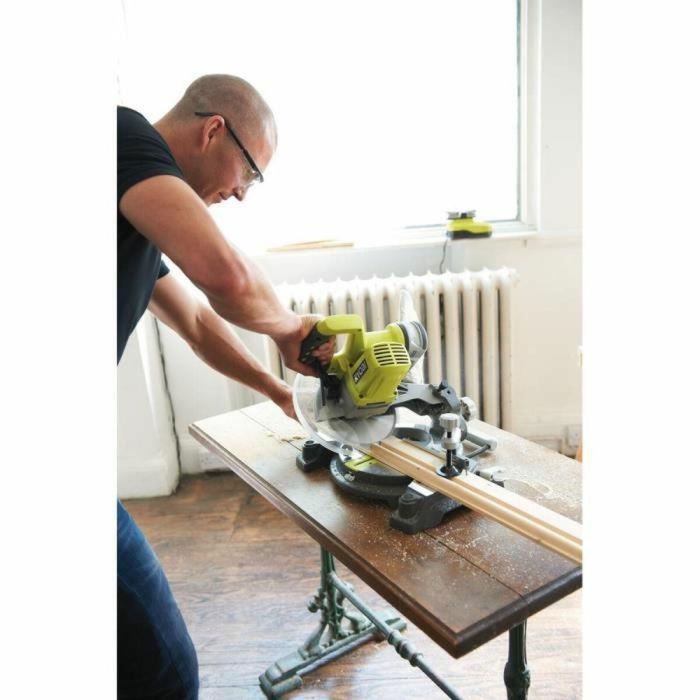 Ryobi Sierra Ingletadora Inalámbrica 18V ONE+ 190mm 4500 Rpm, Hoja de 24 dientes, Mesa de Aluminio, Guía Láser 1 Ryobi Sierra Ingletadora Inalámbrica 18V ONE+ 190mm 4500 Rpm, Hoja de 24 dientes, Mesa de Aluminio, Guía Láser 1