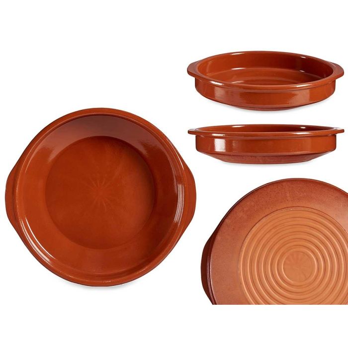Cazuela Redonda La Dehesa 32 cm - Barro Refractario Color Miel (7 Unidades) Cazuela Redonda La Dehesa 32 cm - Barro Refractario Color Miel (7 Unidades)