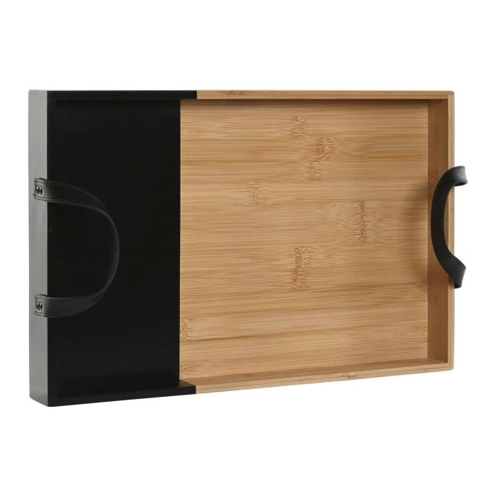 Bandeja Moderno DKD Home Decor Negro Natural 27 x 4.5 x 42 cm 2