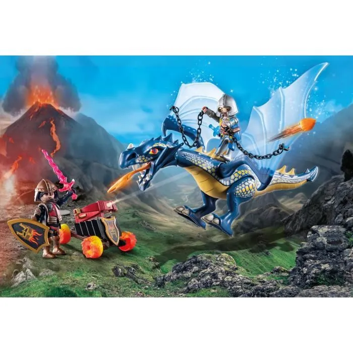Playmobil Dragón de Combate Novelmore 71644 con Caballero y Accesorios para +4 años 1