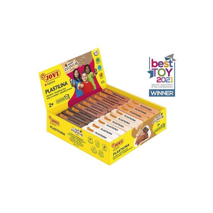 Plastilina Jovi 70 Pastilla 50 Gr. Surtido Colores Multicultural Caja De 18 (3X 6 Col.)