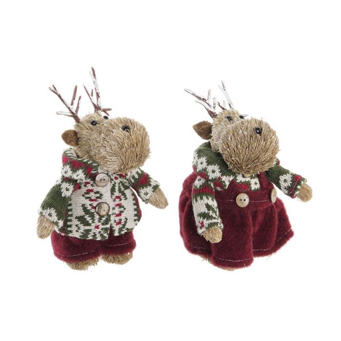 Figura Navidad Alpina DKD Home Decor Marron Burdeos 12 x 15 x 9 cm (2 Unidades) Figura Navidad Alpina DKD Home Decor Marron Burdeos 12 x 15 x 9 cm (2 Unidades)