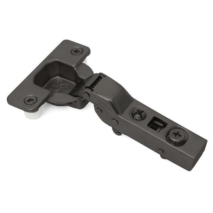 ALK System Bisagra Puma 35 Clip CAM 110º, Cierre Amortiguado con Pistón, Acabado Grafito Ø35mm, Montaje CLIP-ON Acodada