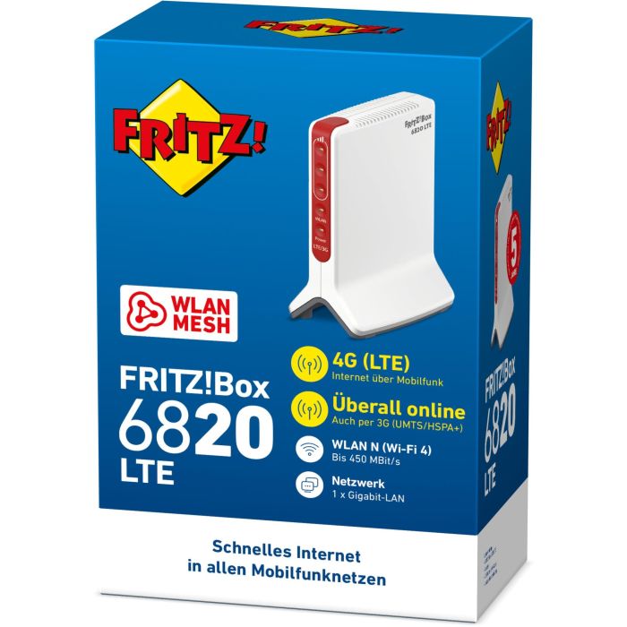 AVM FRITZ!Box 6820 LTE - Router Inalámbrico WWAN 802.11b/g/n para Escritorio 2 AVM FRITZ!Box 6820 LTE - Router Inalámbrico WWAN 802.11b/g/n para Escritorio 2