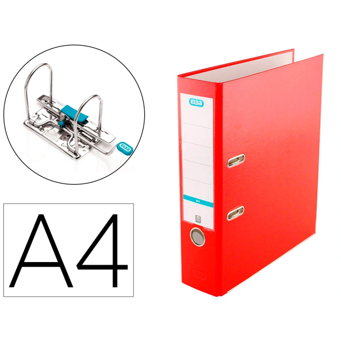 Elba Archivador Palanca A4 Cartón Forrado PP Lomo Ancho Rado Rojo 0 Elba Archivador Palanca A4 Cartón Forrado PP Lomo Ancho Rado Rojo 0
