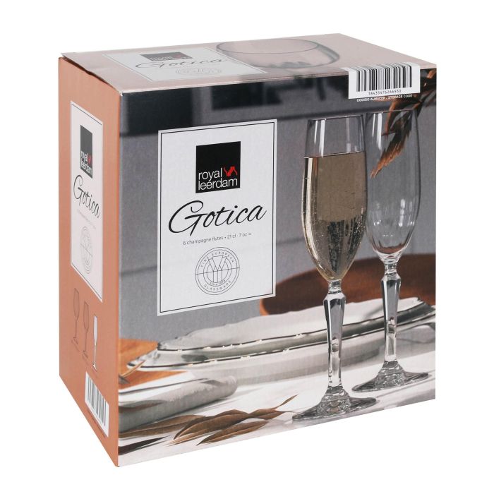 Royal Leerdam Set 6 Copas de Champagne Gótica 21 cl ø4.8 x 22.5 cm 7