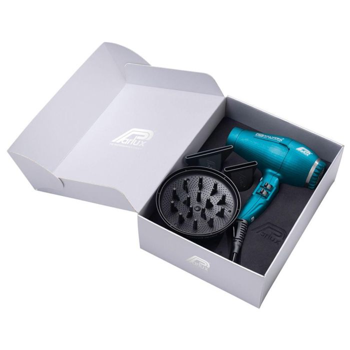 Parlux DIGITALYON AZUL LOTE 4 pz Set Peluquería Secador Profesional 2400W Motor Digital Ionico Eco-Friendly 2