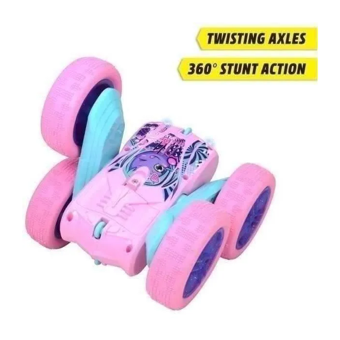 Dickie Toys Vehículo Radiocontrolado Flippy Berry Shaker SMO4006333087356 Rotación 360° Rosa A partir de 6 años