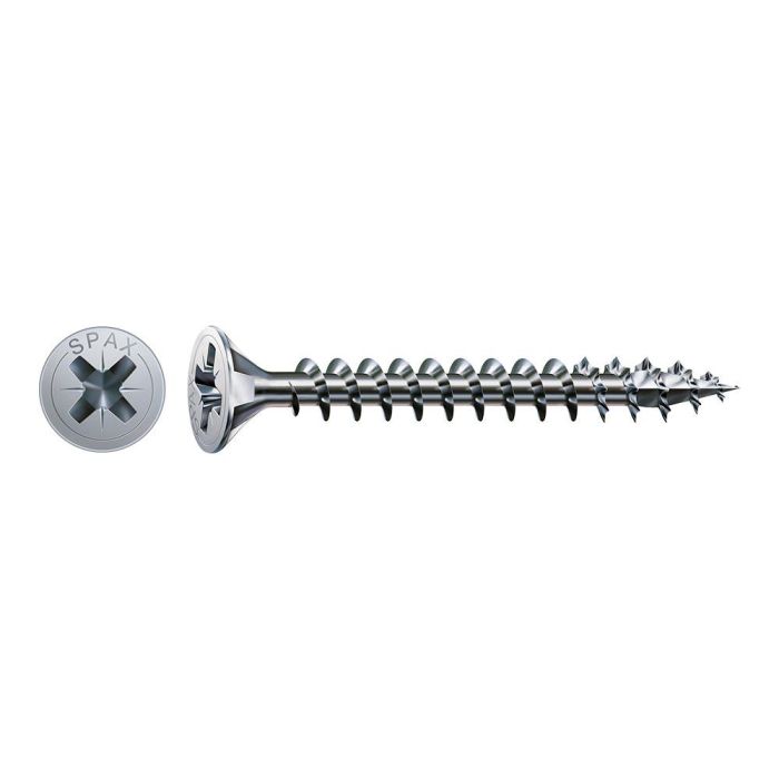 Spax Tornillo para Madera Cabeza Plana Wirox 4,0x50mm - Caja 40 Unidades - Sin Perforación Previa - Para Atornillado Rápido 0 Spax Tornillo para Madera Cabeza Plana Wirox 4,0x50mm - Caja 40 Unidades - Sin Perforación Previa - Para Atornillado Rápido 0
