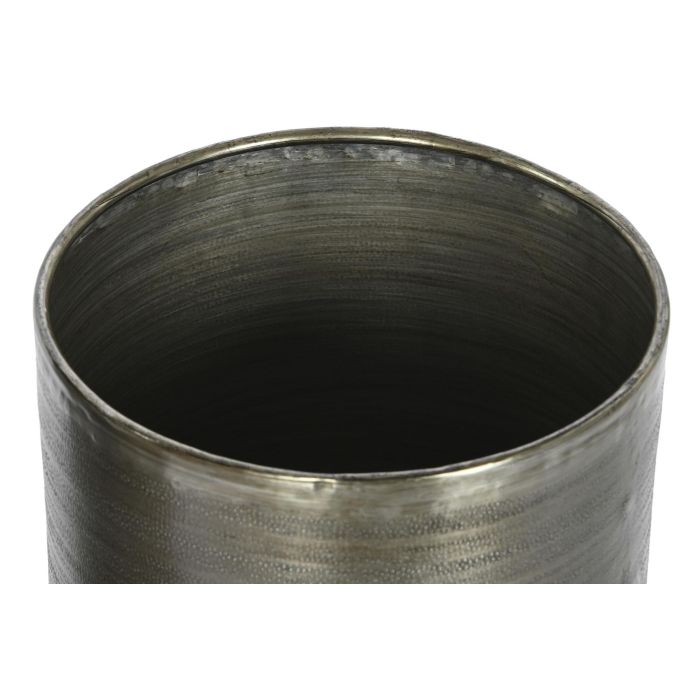 DKD Home Decor Macetero Moderno Verde Musgo y Dorado de Aluminio, Set de 2 Piezas, 35 x 64 x 35 cm 1