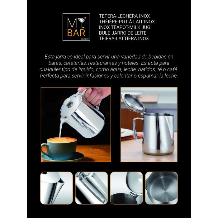 Tetera-Lechera de Acero 350 ml My Bar - Inde (6 Unidades) 7 Tetera-Lechera de Acero 350 ml My Bar - Inde (6 Unidades) 7