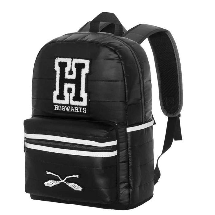 Harry Potter Mochila Padding H Negro, Acolchada, con Cinta para Trolley y Bolsillo para Dispositivos Electrónicos Harry Potter Mochila Padding H Negro, Acolchada, con Cinta para Trolley y Bolsillo para Dispositivos Electrónicos