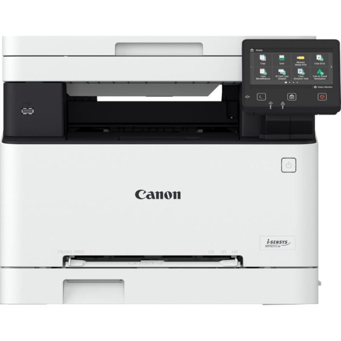 Canon 5158C009 Impresora Multifunción Láser Color i-SENSYS MF651Cw 3 en 1 WiFi Ethernet Nube 18ppm 12,7cm Táctil Blanca