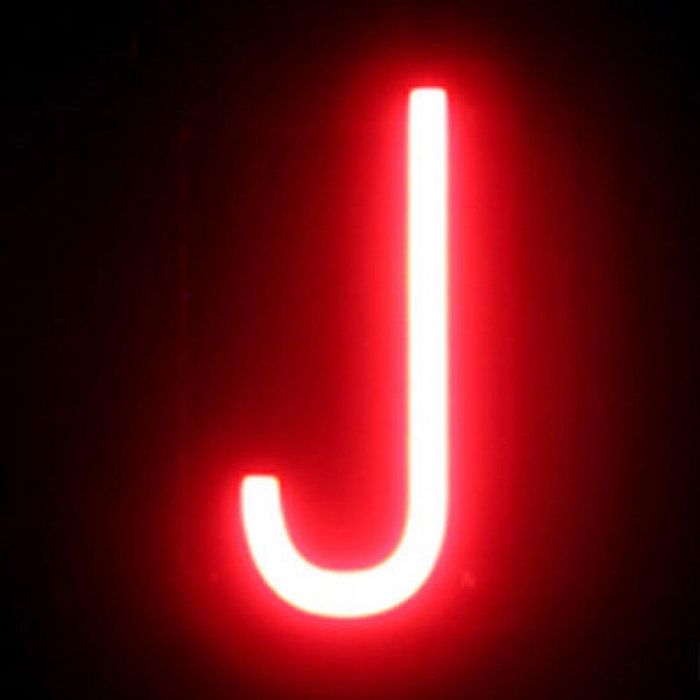 Letra LED Neon J Ancho 74Mm Alto 161Mm Fondo 38Mm - - 1 Letra LED Neon J Ancho 74Mm Alto 161Mm Fondo 38Mm - - 1
