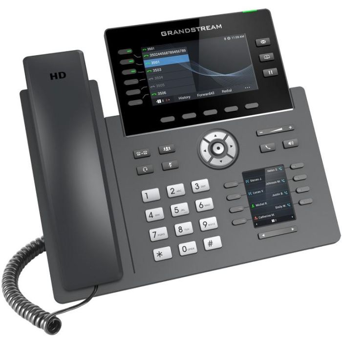 Grandstream GRP-2616 Teléfono IP Profesional para Negocios, 6 Líneas, Pantalla 4.3", WiFi, Bluetooth, PoE 2