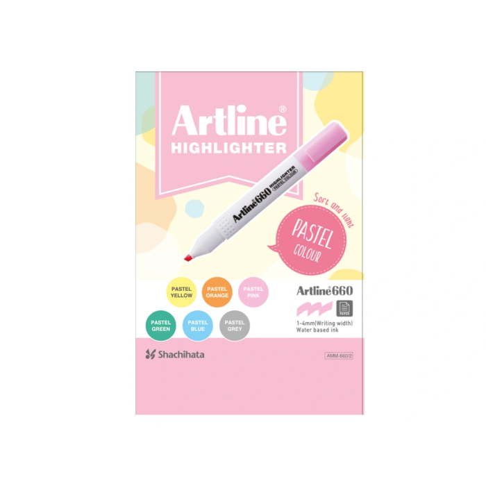 Rotulador Artline EK-660 Fluorescente Colores Pastel Expositor 36 Unidades Colores Surtidos 1