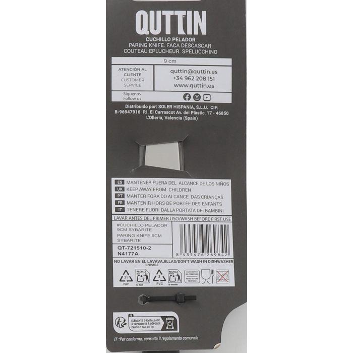 Quttin Cuchillo Pelador Sybarite 9 cm (24 Unidades) 4