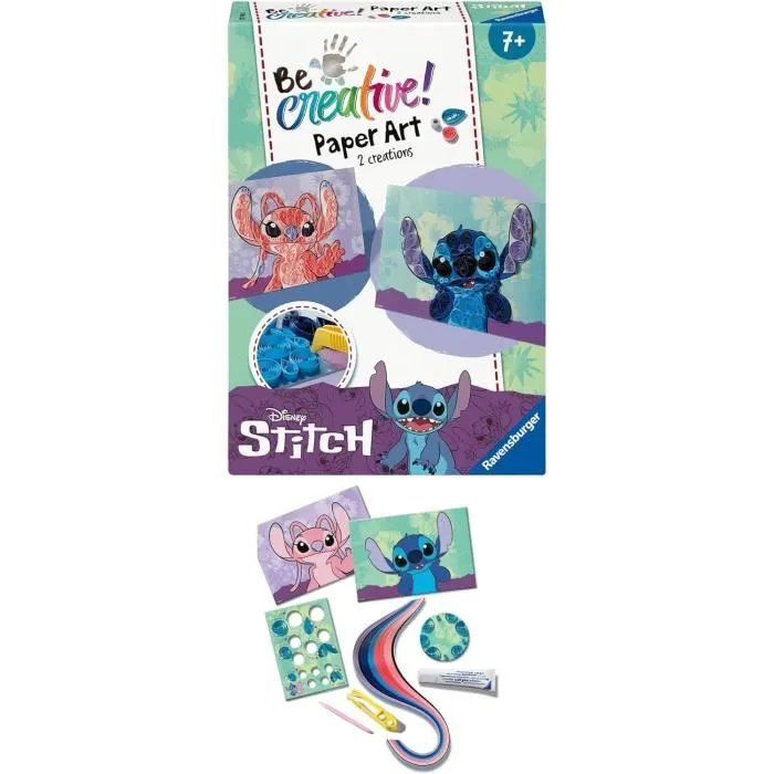 Ravensburger RA4005556237500 Be Creative Quilling Stitch, 2 Creaciones Cuadros, Papel de Colores, Ocio Creativo, Edad 7+ 1