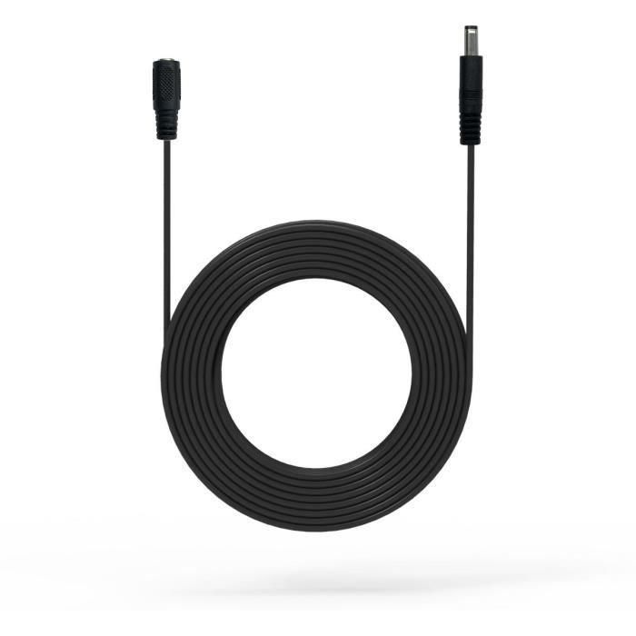 Cable de Alimentación Alargador EZVIZ 5m - Negro - Asimétrico - Exterior - Eléctrico