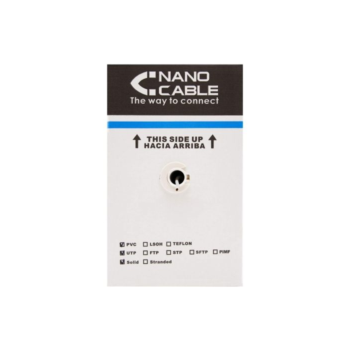 Bobina de Cable RJ45 para Exteriores UTP Nanocable 10.20.0504-EXT-BK Cat.6/ 305m/ Impermeable/ Negro 2 Bobina de Cable RJ45 para Exteriores UTP Nanocable 10.20.0504-EXT-BK Cat.6/ 305m/ Impermeable/ Negro 2