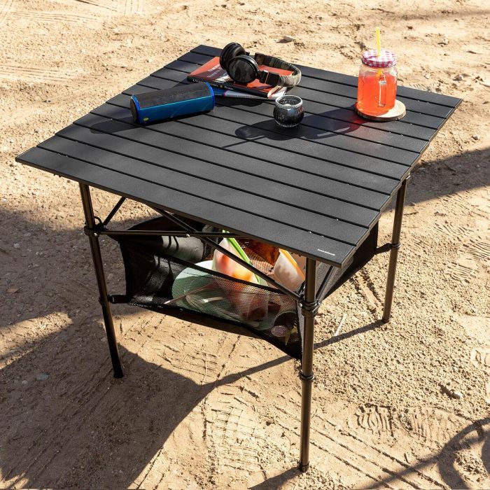Mesa de Camping Plegable con Cesta y Funda Folble InnovaGoods 3 Mesa de Camping Plegable con Cesta y Funda Folble InnovaGoods 3