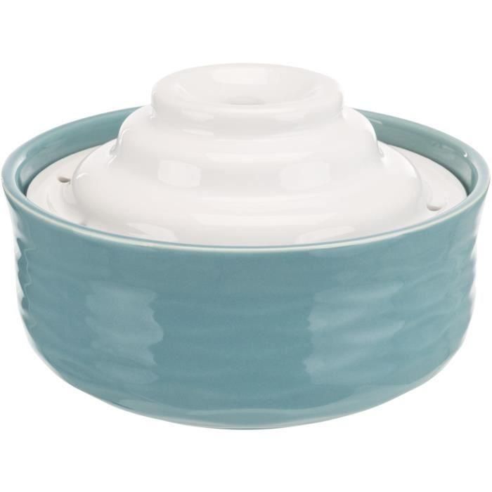 TRIXIE Fuente de agua de cerámica Vital Falls - 1,5 L / Ø 22 x 13 cm - Gasolina y blanco - Para perros y gatos 1 TRIXIE Fuente de agua de cerámica Vital Falls - 1,5 L / Ø 22 x 13 cm - Gasolina y blanco - Para perros y gatos 1