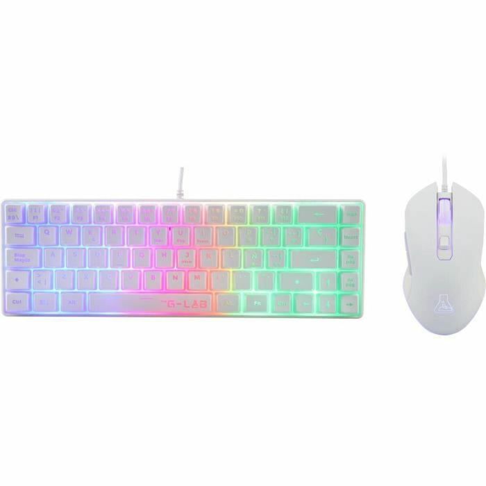 The G-Lab Combo Gaming 2 en 1: Teclado de Membrana 60% Compacto Anti-Ghosting (12M Pulsaciones) y Ratón con Cable