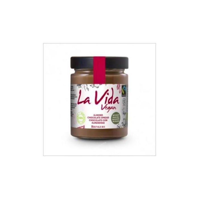 LA VIDA VEGAN Crema de Chocolate y Almendra 270g Bio Vegan para Untar, Sin Gluten