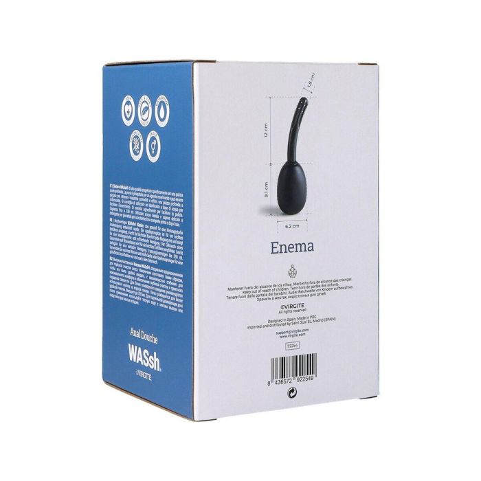 Lavativa Con Tapón Anal Expandible Virgite Negro 150 ml 4 Lavativa Con Tapón Anal Expandible Virgite Negro 150 ml 4