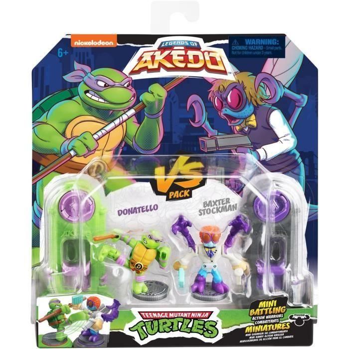 Figuras Donatello vs Baxter Stockman - Akedo - Moose Toys