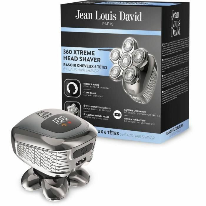 Jean Louis David JEA3666085202097 Maquinilla de Afeitar para Cabeza 6 Cabezales Giratorios 60 Min Batería 0 Jean Louis David JEA3666085202097 Maquinilla de Afeitar para Cabeza 6 Cabezales Giratorios 60 Min Batería 0