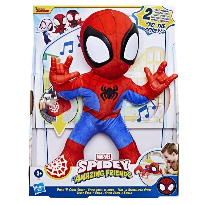 Spidey baila y gatea, peluche interactivo con música y sonidos, juguetes de superhéroes a partir de 3 años, Spidey y sus Amigos Extraores 5