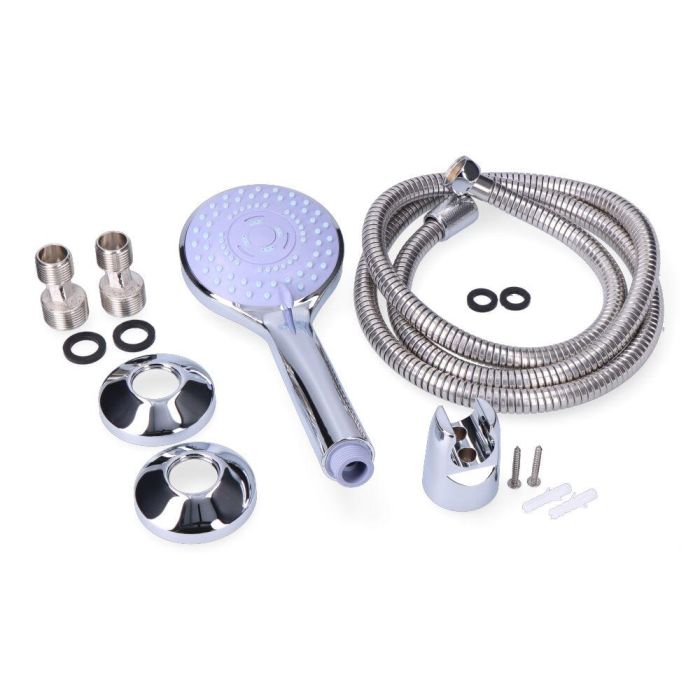 Edm Grifo Monomando de Bañera Empotrado Serie Saona Cromado Cuerpo de Latón Mango de Zinc con Ducha 3 Funciones y Flexo 1